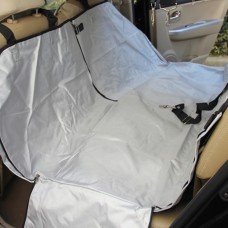 Nonslip Folding Car Rear Back Seat Cover Pet Cat Dog Cushion Mat, Size: 154 x 140 x 42 cm (Silver)