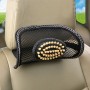 Universal Summer Ice Silk Mesh Breathable Cool Massage Head Mat with Maple Wooden Bead for Car Family Office(Black)