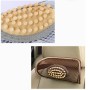 Universal Summer Ice Silk Mesh Breathable Cool Massage Head Mat with Maple Wooden Bead for Car Family Office(Coffee)