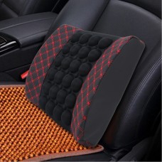 Four Season Chemical Fiber Wrapping Lumbar Seat Relaxation Waist Support Cushion for Car Office Family (Red)