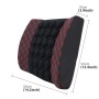 Four Season Chemical Fiber Wrapping Lumbar Seat Relaxation Waist Support Cushion for Car Office Family (Red)