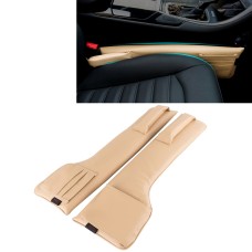 A Pair Universal Car Seat Catcher Gap Console Filler Seat Side Pocket Organizer Catcher Leak-Proof Seat Crevice Storage Bags(Khaki)