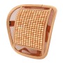 Universal Summer Ice Silk Mesh Breathable Cool Massage Waist Mat with Maple Wooden Bead for Car Family Office