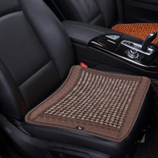 Universal Summer Leather Mesh Breathable Cool Massage Cushion Mat with Maple Wooden Bead for Car Family Office