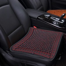 Universal Summer Leather Mesh Breathable Cool Massage Cushion Mat with Maple Wooden Bead for Car Family Office