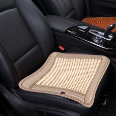 Universal Summer Leather Mesh Breathable Cool Massage Cushion Mat with Maple Wooden Bead for Car Family Office