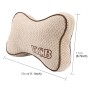 2 PCS KCB Car Auto Season Universal Cotton Neck Rest Cushion Leather Head Pillow Mat