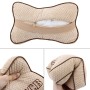 2 PCS KCB Car Auto Season Universal Cotton Neck Rest Cushion Leather Head Pillow Mat