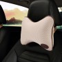 2 PCS KCB Car Auto Season Universal Cotton Neck Rest Cushion Leather Head Pillow Mat(Khaki)