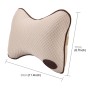 2 PCS KCB Car Auto Season Universal Cotton Neck Rest Cushion Leather Head Pillow Mat(Khaki)