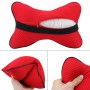 2 PCS KCB Car Auto Season Universal Cotton Neck Rest Cushion Leather Head Pillow Mat(Red)