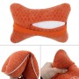 2 PCS KCB Car Auto Season Universal Cotton Neck Rest Cushion Leather Head Pillow Mat(Brown)