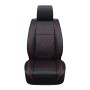 Car Leather Full Coverage Seat Cushion Cover, Standard Version, Only One Seat(Black Red)