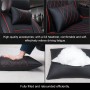 Car Leather Full Coverage Seat Cushion Cover, Luxury Version, Only One Front Seat(Black Red)