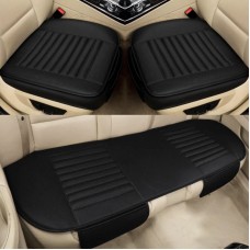 3 in 1 Car Four Seasons Universal Bamboo Charcoal Full Coverage Seat Cushion Seat Cover (Black)