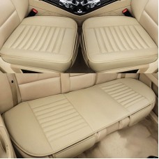 3 в 1 автомобиль Four Seasons Universal Bamboo Carcoal Полное покрытие сиденья подушка для сиденья (бежевая)