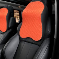 Four Seasons Breathable Memory Foam Car Neck Pillow Polyester Headrest (Orange)