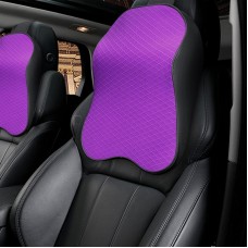 Four Seasons Breathable Memory Foam Car Neck Pillow Polyester Headrest (Purple)