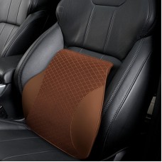 Four Seasons Breathable Memory Foam Car Lumbar Pillow Polyester Pillow (Coffee)