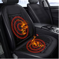 Car 12V Seat Heater Cushion Warmer Cover Winter Heated Warm, Single Seat (Black)