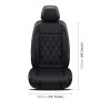 Car 12V Seat Heater Cushion Warmer Cover Winter Heated Warm, Double Seat (Black)