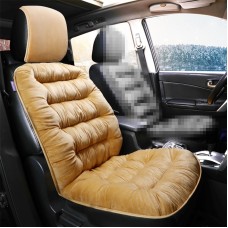 Car Thick Plush Seat Cushion Warmer Cover Winter Seat Mat (Beige)