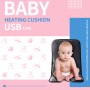 Car USB Seat Heater Cushion Warmer Cover Winter Heated Warm for Baby(Black)