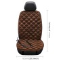 Car 12V Front Seat Heater Cushion Warmer Cover Winter Heated Warm, Single Seat (Coffee)