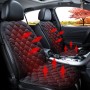 Car 12V Front Seat Heater Cushion Warmer Cover Winter Heated Warm, Double Seat (Black)