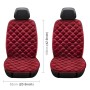 Car 12V Front Seat Heater Cushion Warmer Cover Winter Heated Warm, Double Seat (Red)