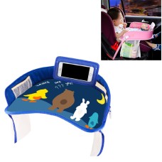 Children Waterproof Dining Table Toy Organizer Baby Safety Tray Tourist Painting Holder with Touch Screen Transparent Bag (Not Allowed to Peek)