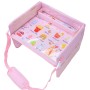 Children Waterproof Dining Table Toy Organizer Baby Safety Tray Tourist Painting Holder  (Pink Food)