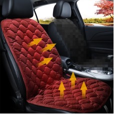 Car 24V Front Seat Heater Cushion Warmer Cover Winter Heated Warm, Single Seat (Red)