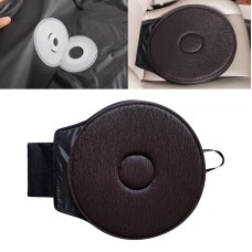 360 Degree Rotation Car Seat Cushion Whirling Seat Mat (Coffee)