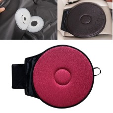 360 Degree Rotation Car Seat Cushion Whirling Seat Mat (Wine Red)