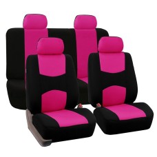 9 in 1 Universal Four Seasons Anti-Slippery Cushion Mat Set for 5 Seat Car, Style:Ordinary (Pink)