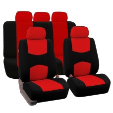 9 in 1 Universal Four Seasons Anti-Slippery Cushion Mat Set for 5 Seat Car, Style:Ordinary (Red)