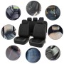 9 in 1 Universal PU Leather Four Seasons Anti-Slippery Cushion Mat Set for 5 Seat Car (Black)