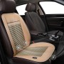 Car 12V Cushion Summer Ventilation USB Refrigeration Blowing Breathable Ice Silk Seat Cover (Beige)