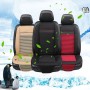 Car 12V Cushion Summer Ventilation USB Refrigeration Blowing Breathable Ice Silk Seat Cover (Beige)