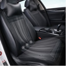 Car 12V Cushion Summer USB Breathable Ice Silk Seat Cover, Three Fans + Ventilation and Refrigeration (Black)