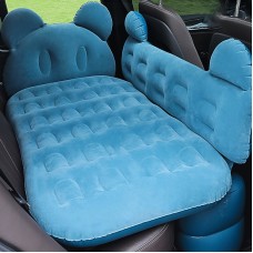 Universal Car Cartoon Travel Inflatable Mattress Air Bed Camping Back Seat Couch with Head Protector + Wide Side Baffle (Blue)