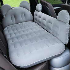 Universal Car Cartoon Travel Inflatable Mattress Air Bed Camping Back Seat Couch with Head Protector + Wide Side Baffle (Light Grey)