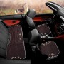 3 in 1 Summer Car Cushion Wooden Lumbar Cushion Backrest Lumbar Support Seat Mat Set (Dark Red)