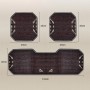 3 in 1 Summer Car Cushion Wooden Lumbar Cushion Backrest Lumbar Support Seat Mat Set (Black)