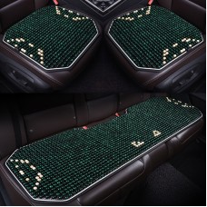 3 в 1 летнем автомобиле подушка деревянная поясничная подушка, набор поясничных опорных сидений (темно -зеленый коврик (темно -зеленый