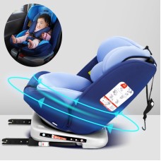 Car 360 Degree Rotating Children Safety Seat ISOFIX Hard Interface + LATCH Interface (Blue)