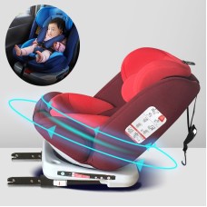 Car 360 Degree Rotating Children Safety Seat ISOFIX Hard Interface + LATCH Interface (Red)