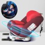 Car 360 Degree Rotating Children Safety Seat ISOFIX Hard Interface + LATCH Interface (Red)