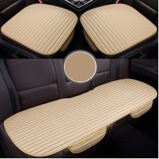 3 in 1 Car Seat Cushion Free Binding Half Inclusive Seat Mat Set (Beige)